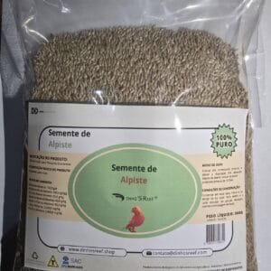 Alpiste Limpo Premium 500g Semente Pássaros Aves DinhoS Reef