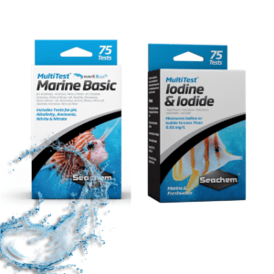 Kit Teste Seachem Marine Basic + Iodide  Multitest 75 Testes