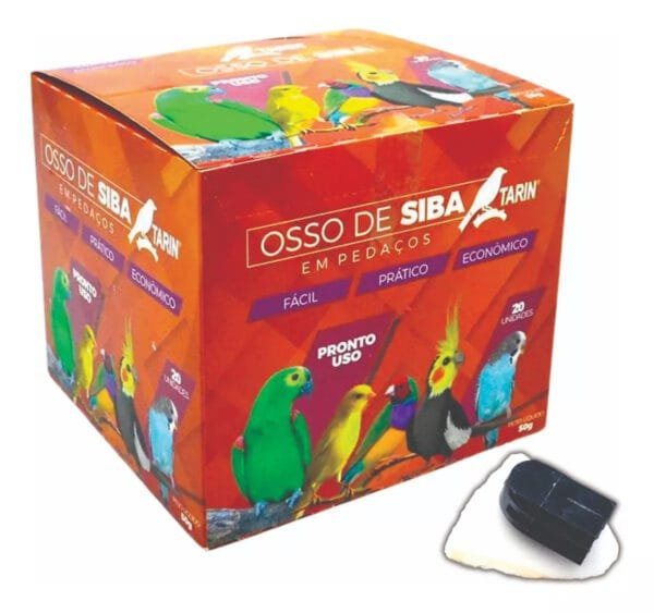 Osso De Siba 50g C/20un Natural Com Suporte - Tarin