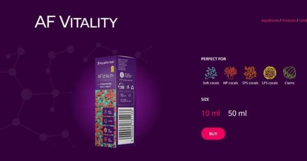 AF VITALITY - 10 ML Aquaforest Suplemento Para Corais - Imagem 3
