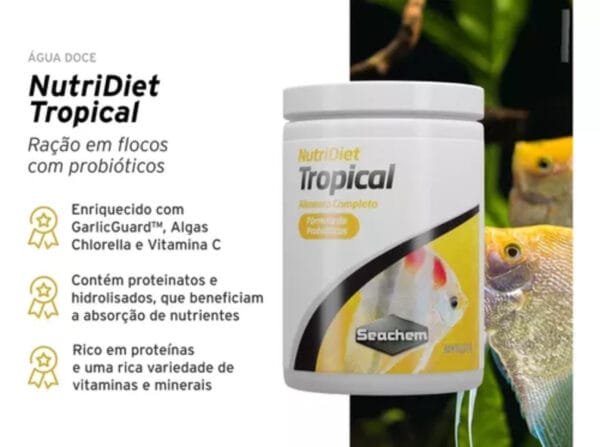NUTRIDIET TROPICAL FLAKES W PRO 15G  -  SEACHEM - Imagem 3