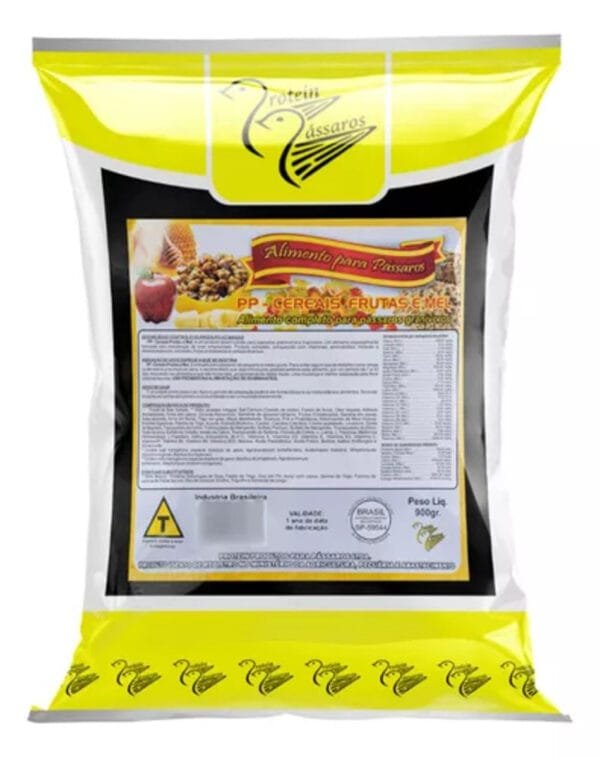 Protein Pp Cereais, Fruta E Mel Para Pássaros - 900g