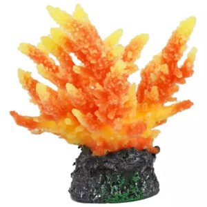 ENFEITE DE SILICONE SOMA ACROPORA HIDNOPHORA LARANJA AMARELA