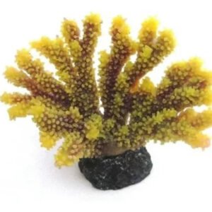ENFEITE DE SILICONE SOMA CORAL ACROPORA PORITES AMARELA