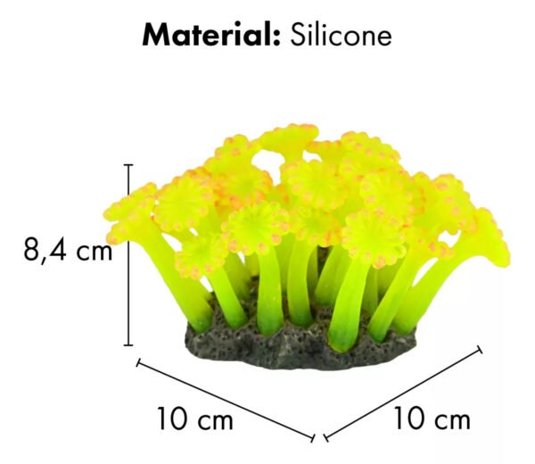 ENFEITE DE SILICONE SOMA CORAL ALVEOPORA AMARELA 04 - Imagem 2