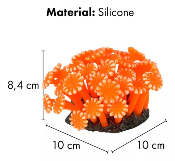 ENFEITE DE SILICONE SOMA CORAL ALVEOPORA VERMELHA 02 - Imagem 2