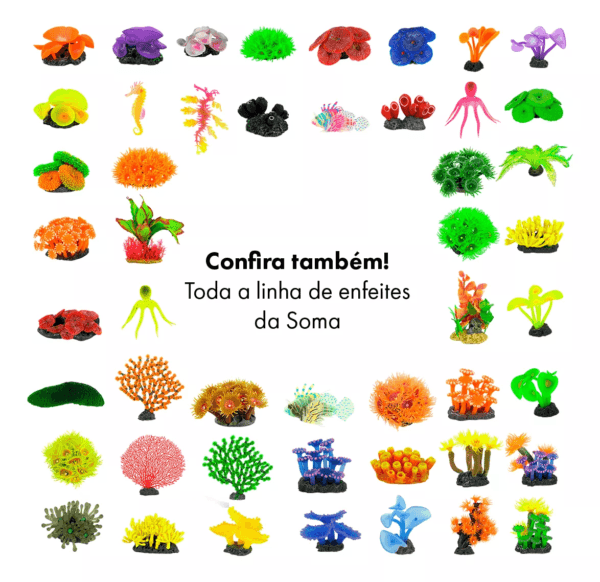 ENFEITE DE SILICONE SOMA CORAL ALVEOPORA AMARELA 04 - Imagem 3
