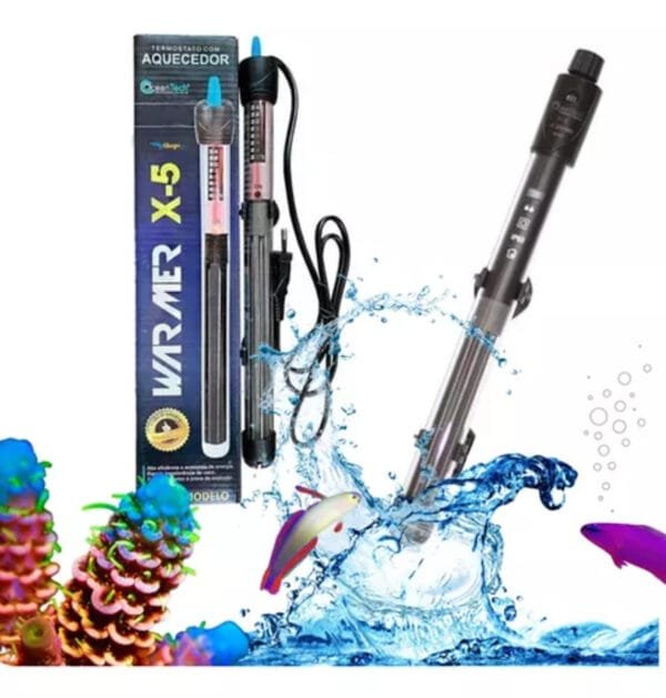 Termostato Aquecedor Oceantech 200w Aquários Até 200 Litros