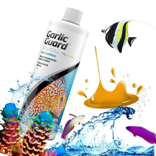 Seachem Garlic Guard 100ml  Apetite Com Alho Vermífugo
