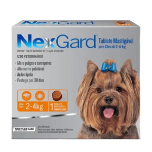 Antipulgas E Carrapatos Nexgard  2 A 4kg Com 3 Comp Nex Gard