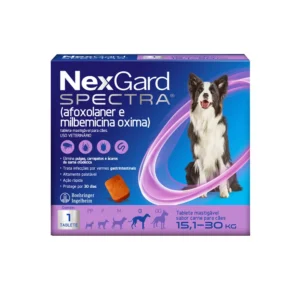 NexGard Spectra Antipulgas e Vermífugo Cães 15,1 a 30kg  UN3