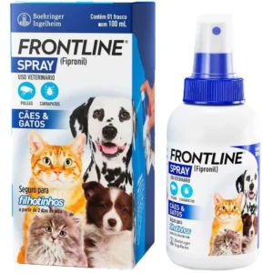 Frontline Spray Antipulgas E Carrapatos Caes E Gatos 100ml