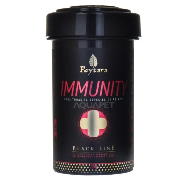 Ração para peixes Poytara Immunity Black Line 35g
