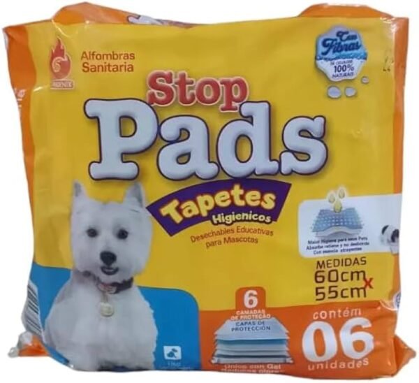 TAPETE HIGIENICO STOP PADS 60X55 C/6UN