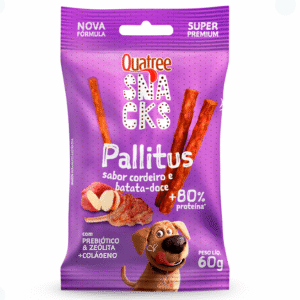 QUATREE SNACKS PALLITUS SABOR CORDEIRO E BATATA DOCE 60G